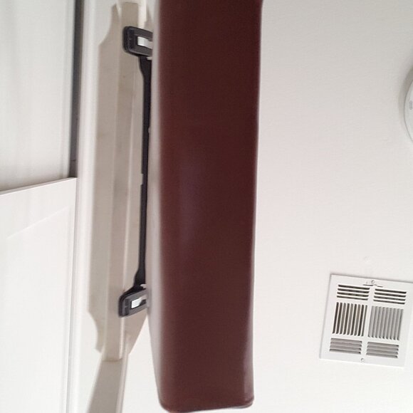 EUC petite stylish leather & vintage style handbag tan with bow - lined - Picture 7 of 9